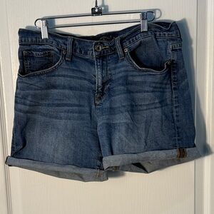 Lucky Brand Dark Blue Jean Shorts The Roll Up Size 12 / 31